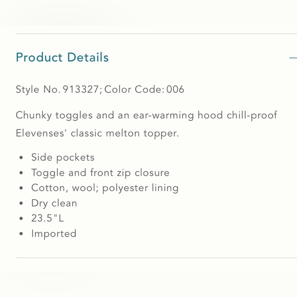 Elevenses Anthropologie First Frost Sz 2 Gray Toggle Coat EUC - Picture 3 of 10